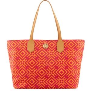 Tory Burch Geometric Canvas Bag - Nieman Marcus Exclusive